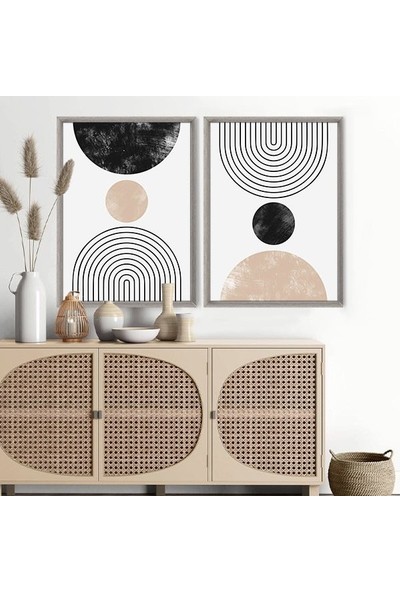 Daireler 2 Ikilli Çerçeve ve Poster Seti - C1023
