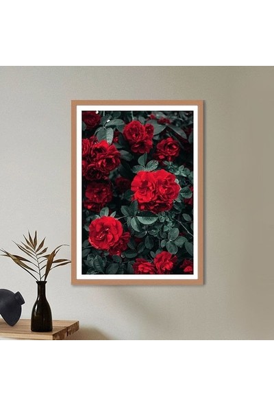 Bordo Güller 3 Çerçeve ve Poster - B1092