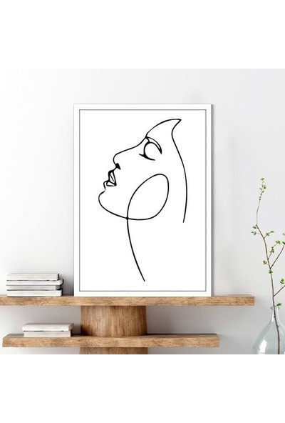 Çizgisel Yüz 14 Çerçeve ve Poster - C1250