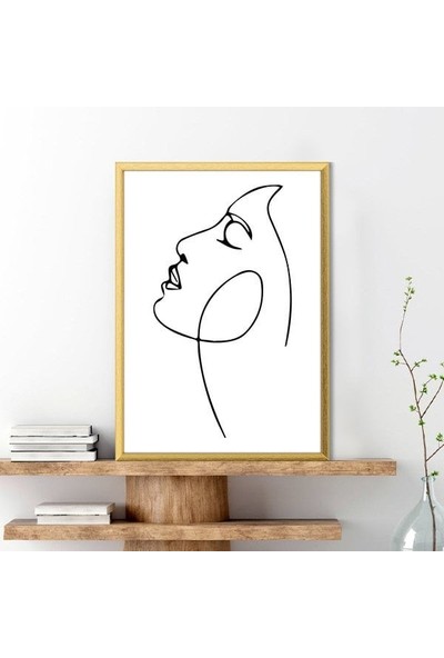 Çizgisel Yüz 14 Çerçeve ve Poster - C1250