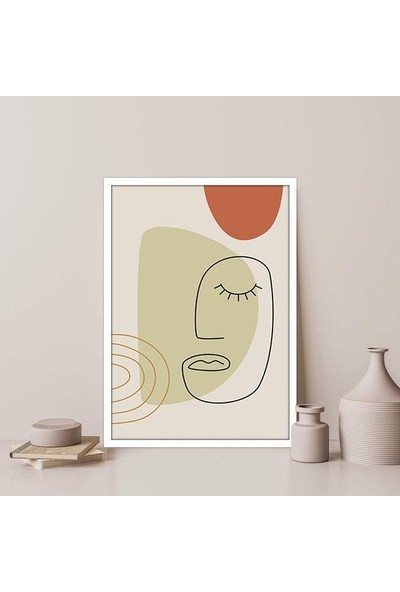 Çizgisel Yüz 5 Çerçeve ve Poster - C1208