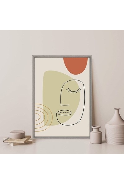Çizgisel Yüz 5 Çerçeve ve Poster - C1208