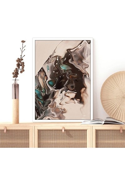Kahverengi - Yeşil Detaylı 2 Çerçeve ve Poster - SO1105