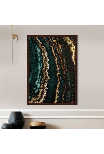 Gold Detaylı Mermer Desen 1 Çerçeve ve Poster - SO1085
