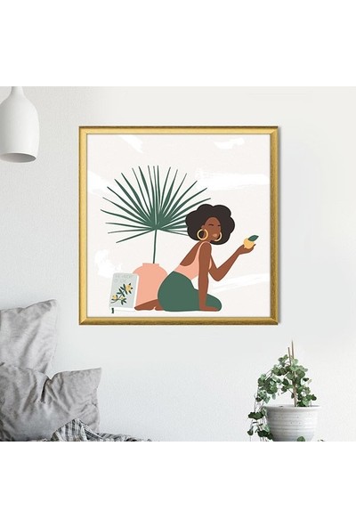 Bitkiler ve Kadın 12 Çerçeve ve Poster - IL1095