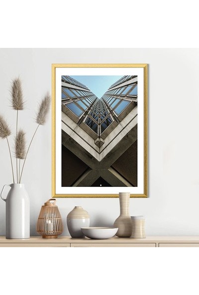 Düşük Açılı Bina 2 Çerçeve ve Poster -  M1044