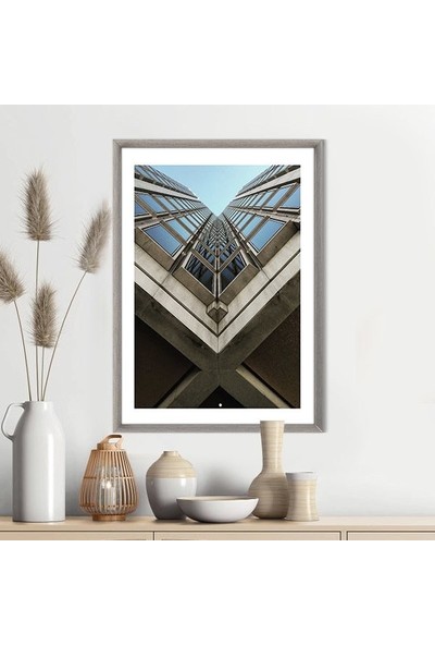 Düşük Açılı Bina 2 Çerçeve ve Poster -  M1044