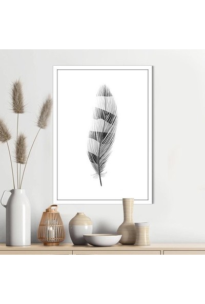 Siyah Kuş Tüyü 2 Çerçeve ve Poster - IL1127
