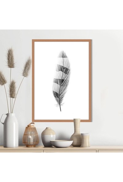 Siyah Kuş Tüyü 2 Çerçeve ve Poster - IL1127