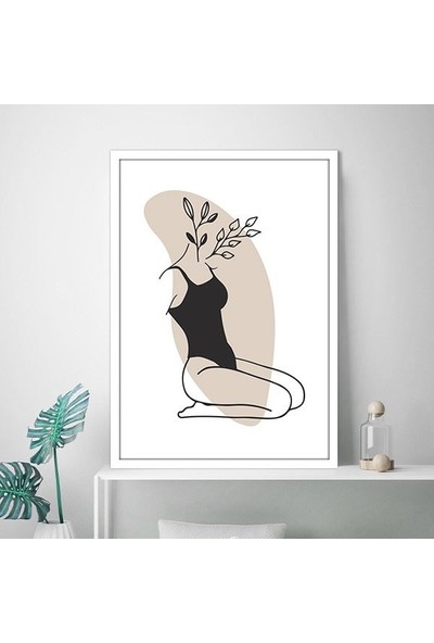 Çiçek ve Kadın 2 Çerçeve ve Poster - MD1034