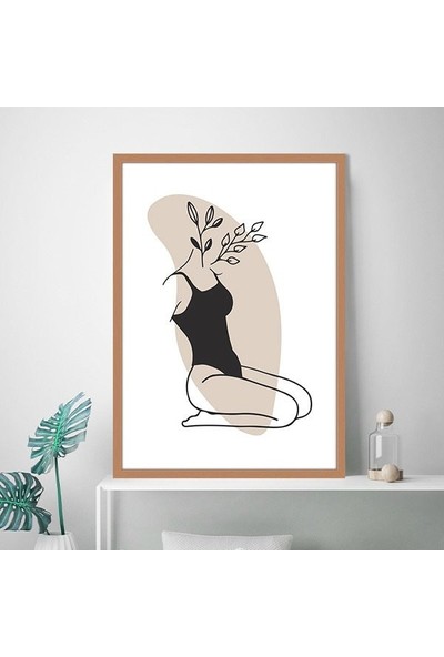 Çiçek ve Kadın 2 Çerçeve ve Poster - MD1034