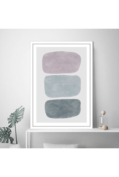 Soluk Tonlar Soyut 1 Çerçeve ve Poster - SO1140