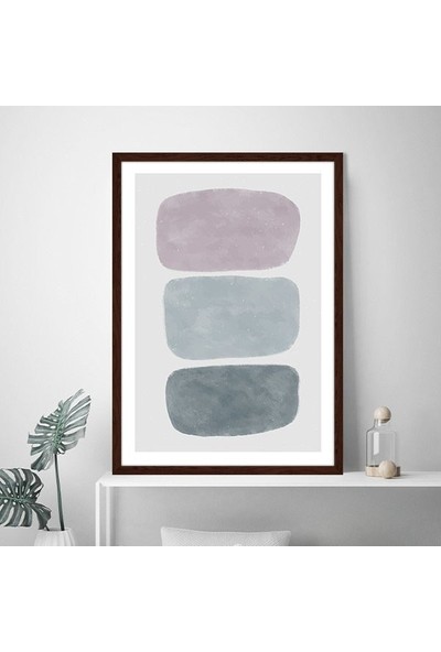 Soluk Tonlar Soyut 1 Çerçeve ve Poster - SO1140
