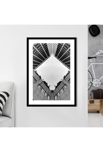 Düşük Açılı Bina 4 Çerçeve ve Poster -  M1067
