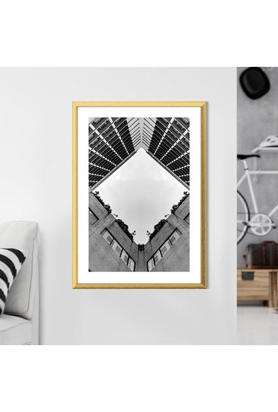 Düşük Açılı Bina 4 Çerçeve ve Poster -  M1067