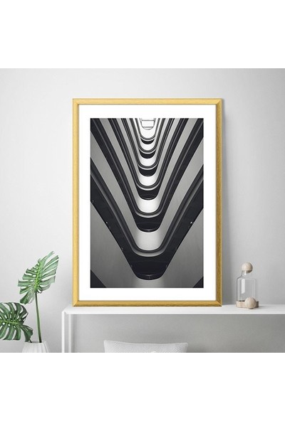 Düşük Açılı Bina 3 Çerçeve ve Poster -  M1066