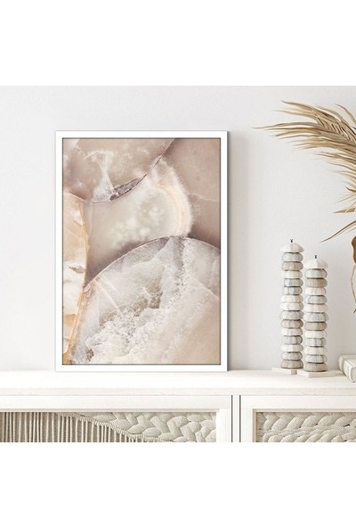 Bej Mermerler 1 Çerçeve ve Poster - DK1011