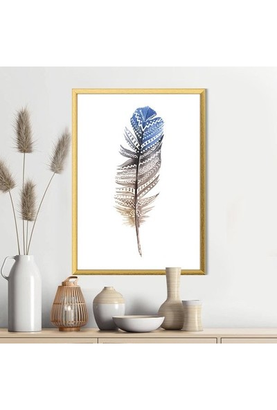 Renkli Kuş Tüyü 8 Çerçeve ve Poster - IL1121