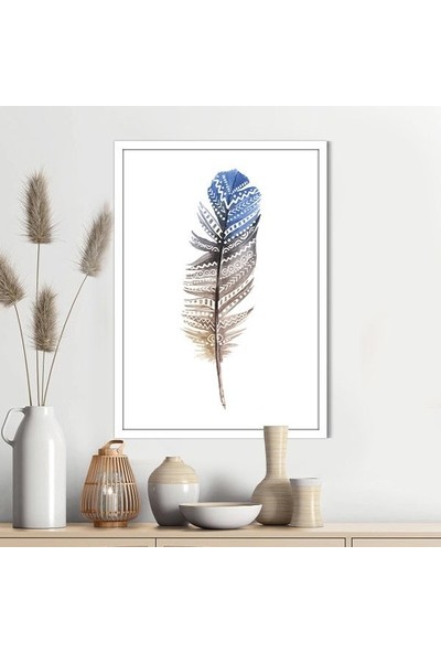 Renkli Kuş Tüyü 8 Çerçeve ve Poster - IL1121