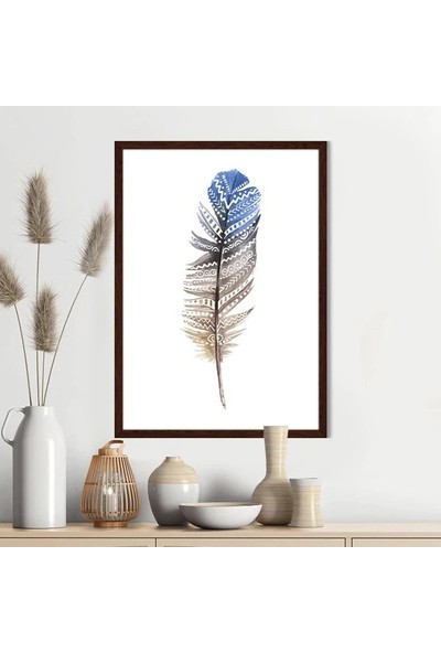 Renkli Kuş Tüyü 8 Çerçeve ve Poster - IL1121