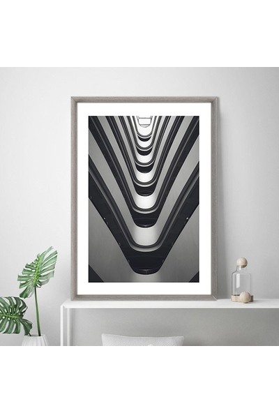 Düşük Açılı Bina 3 Çerçeve ve Poster -  M1066