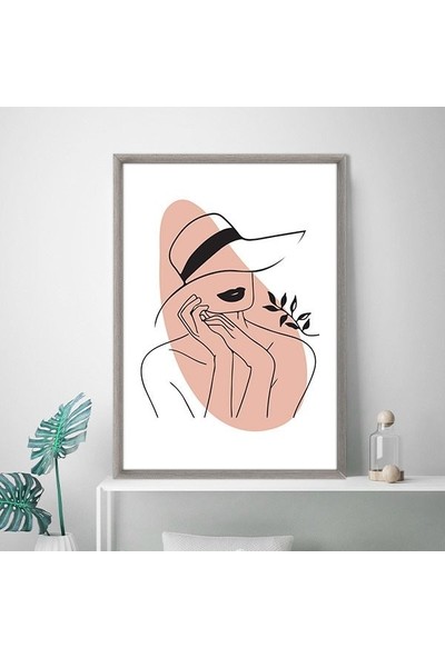 Çiçek ve Kadın 1 Çerçeve ve Poster - MD1033