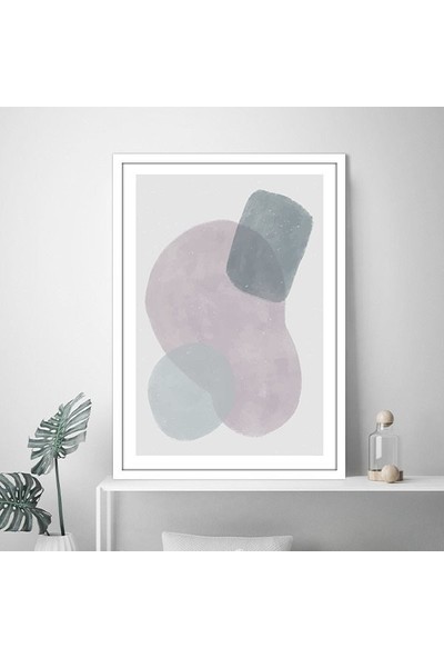 Soluk Tonlar Soyut 3 Çerçeve ve Poster - SO1142