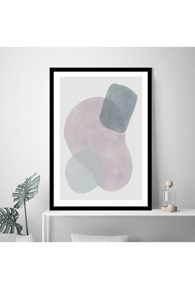 Soluk Tonlar Soyut 3 Çerçeve ve Poster - SO1142