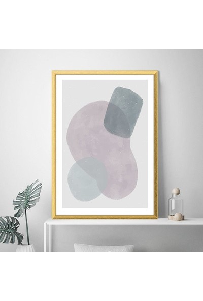Soluk Tonlar Soyut 3 Çerçeve ve Poster - SO1142