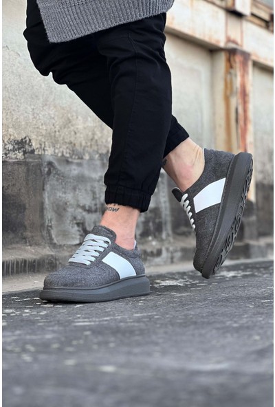 Wagoon WG011 Gri Süet Erkek Casual Ayakkabı
