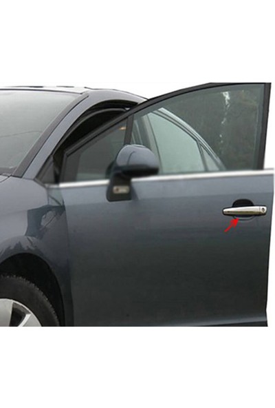 Citroen C4 Hb Krom Kapı Kolu (4 Kapı Paslanmaz Çelik) - 2005-2010 Modeller