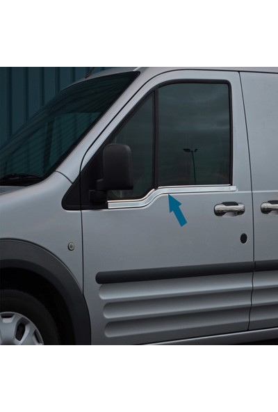 Ford Connect Panel Van Krom Cam Çıtası (Paslanmaz Çelik) - 2002-2014 Modeller (2 Parça)