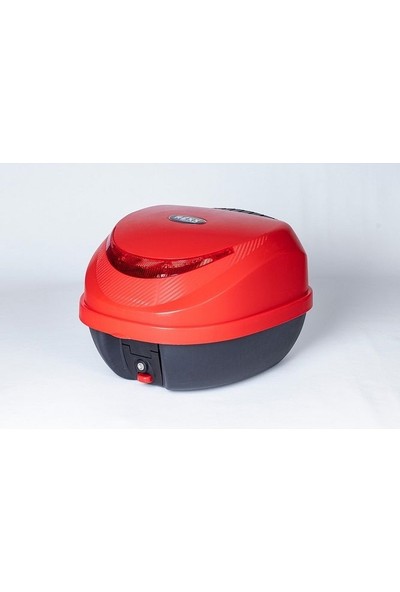 Aras Moto Rexx Motosiklet Arka Çanta 32LT Kırmızı Topcase Arasmoto