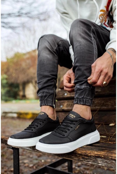 Aradım Taradım Knack Günlük Ayakkabı 222 Siyah (Beyaz Taban)