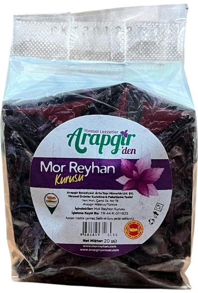 Arapgir Mor Reyhanı Demleme Mor Reyhan Kurusu 20 gr