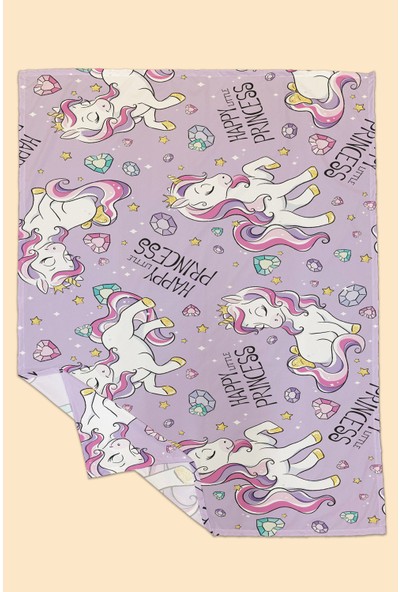 Arancione Co. Happy Unicorn Su Geçirmez, Yer/mama Sandalyesi Altı, Aktivite, Yemek ve Oyun Örtüsü