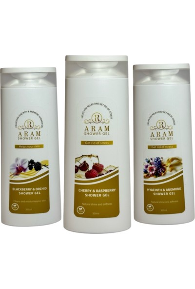 Aram Group Dus Jeli Seti (Hyacınth & Anemone - Blackberry & Orchıd - Cherry & Raspberry) (3 x 300ML)
