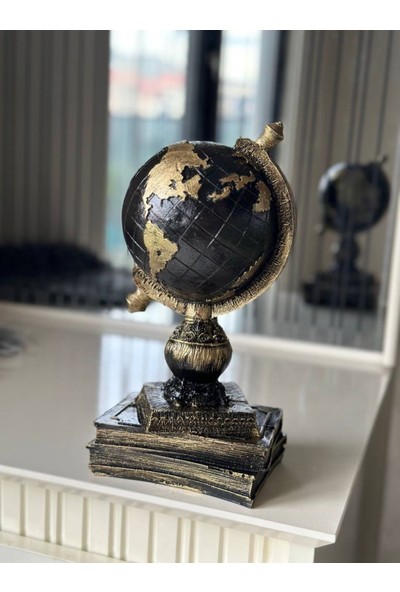 Luxury Gold Eskitme Detaylı Dekoratif Biblo 1 Adet