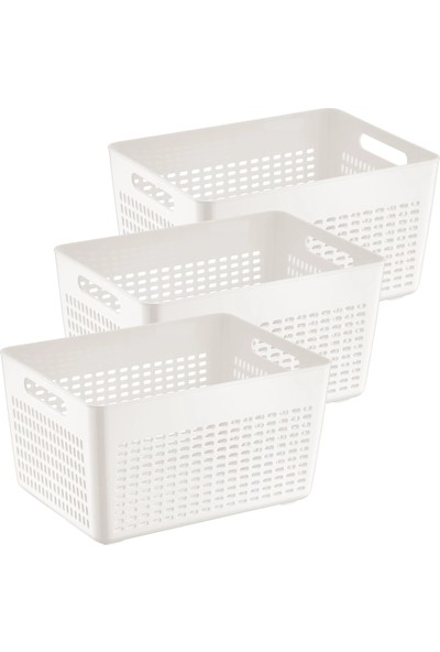 Arar Home Beyaz 3'lü (2.5 Lt-5 Lt-9 Lt) Dolap Içi Organizer Düzenleyici