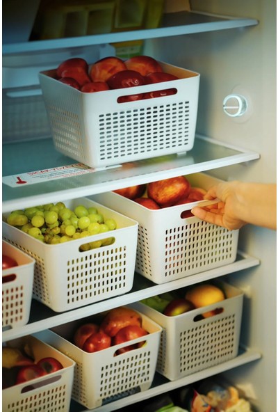 Arar Home Beyaz 3'lü (2.5 Lt-5 Lt-9 Lt) Dolap Içi Organizer Düzenleyici