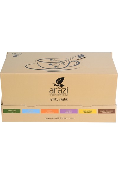Arazi Organik Bitki Çayı Karışık Kraft Kutu