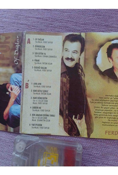 Ferdi Tayfur -Of Daglar Kaset
orjinal Bandrollüdür.