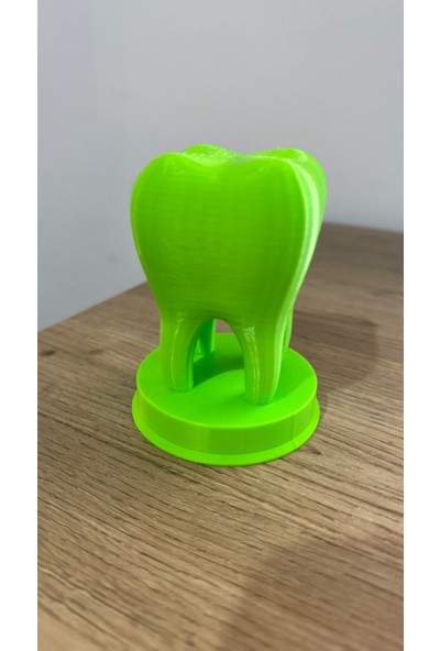 3D Baskı Diş Şekilli Ödül | Diş Hekimi Ofisi Dekoru | Diş Kliniği Süsü | Pla Malzeme 10.8x8.4 cm