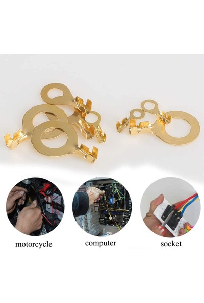 150 Parça Halka Sıkma Terminali Konnektör Kablo Pabucu Kutulu