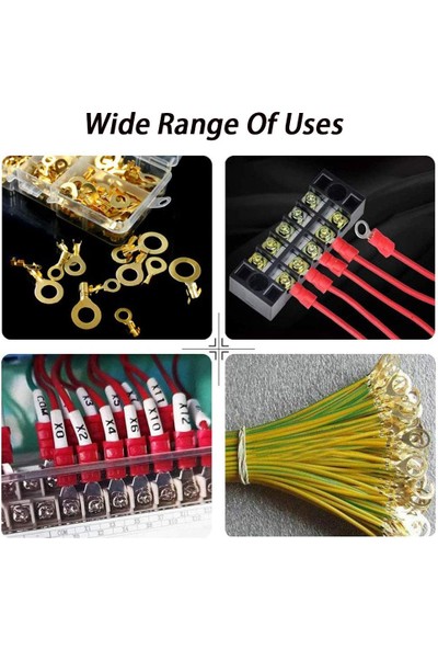 150 Parça Halka Sıkma Terminali Konnektör Kablo Pabucu Kutulu