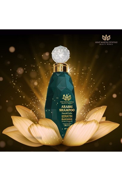 Arap Makyaj Dünyası Bitki Özlü Sülfatsız Saç Uzatıcı ve Dökülme Karşıtı Şampuan 500 ml Tüm Saç Tipleri