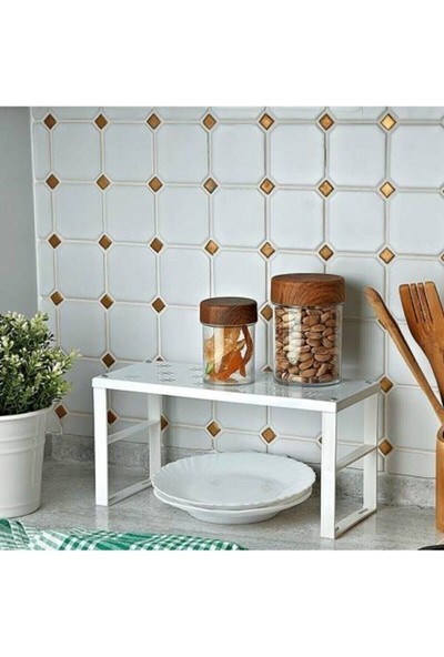 Küçük Tezgah Üstü ,lavabo Üstü Raf ,dolap Içi Düzenleyici Raf, Bardak Rafı, Düzenleme Rafı Org-02