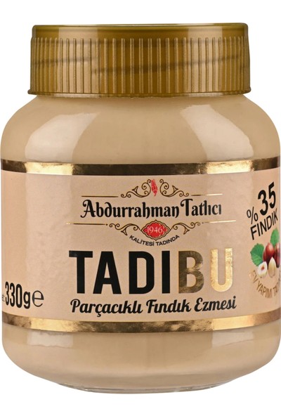 Tadıbu Parçacıklı Fındık Ezmesi 330 G | 4/8/12/16 Adet Seçenekleriyle | Kahvaltı ve Tatlılar Için Lezzetli Krem Ezme