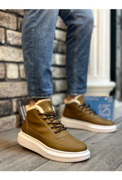 BA0151 Içi Kürklü Bağcıklı Vizon Erkek Tarz Spor Bot