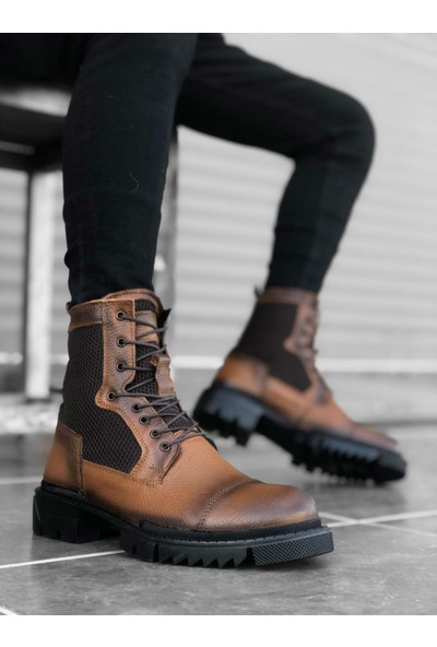 Aradım Taradım BA0183 Içi Dışı Deri Taba Erkek Postal Bot